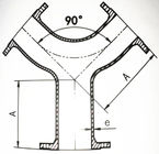 Colocaciones del hierro Special Di Tee Ductile toda la clase PN16 ISO2531 BS EN545 de la camiseta del reborde Y proveedor