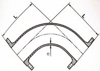 Instalaciones de tuberías dúctiles del hierro de 90 grados del doble del reborde curva radial DN80 - DN1200 de largo proveedor